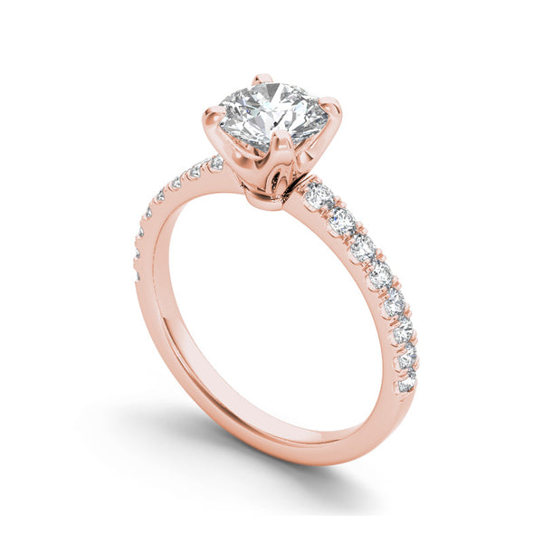 1.23ct Brilliant Diamond Solitaire Gold Engagement Ring - 01US03